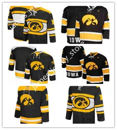 Xflsp 2022 College Custom Iowa Hawkeyes Stitched Hockey Jersey 16 Blake Brenczewski 27 Brody Brenczewski 15 Jacob Carlson 71 Dean Dudzik 14 Aiden