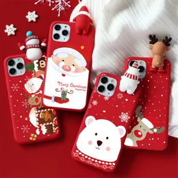 3D Weihnachten Puppe Weiche TPU Fällen Für Xiaomi Redmi Hinweis 9 8 7 6 5 8T Pro 9S 9A 8A Mi 11 A3 10 Lite CC9e CC9 A2 Cartoon Telefon Abdeckung