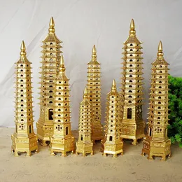 Oryginalność Dekoracyjne obiekty metalowe Wenchang Tower Crafts Ornament 9 do 13 Geomantyczne zabytkowe do stolika do wystroju biura meble biurowe