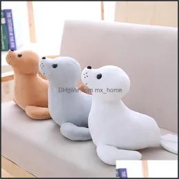Keepsakes 35Cm Cute Stuffed Sea Lion Plush Toy Soft Pillow Kawaii Mxhome Dhvn2