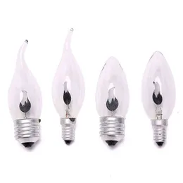 1 st E14/E27 LED Burning Light Flicker Flame Lamp glödlampa Brandeffekt Dekorativ hemstång vintage dekor glödlampa H220428