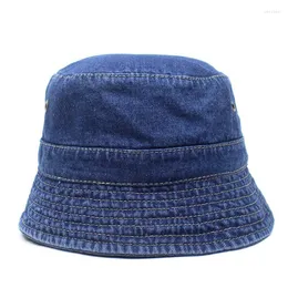 BERETS LDSLYJR DENIM SOLID BACKET HAT FISHENMAN OUTDOOR TRAVEL TRAVEL SUN CAP MEN for Men and Men and 395berets Wend22