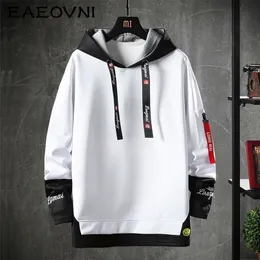 Eaouvni brev tryckta mens hoodies japansk stil hip hop casual sweatshirts streetwear manliga hipster hajuku toppar 220402