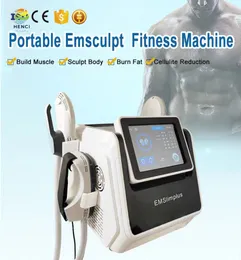 2022 New Arrived Muscle Building Shaping Machine Ems Stimulation Burning Body Fat Device Abs Trainer Muscle Stimulator Massage 4 Handles