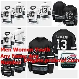2019 All-Star Game Parley Men Women Youth Attilize Jerseys Black White #13 Johnny Gaudreau Hockey Jerseys All Stitched