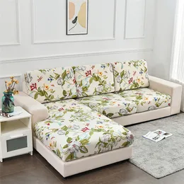 Floral Printed Sofa Seat Cushion Cover Elastic for Living Room Pets Kids Funiture Protector Chair Removable 220615