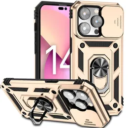 Mobiltelefontillbehör Mobila magnetiska ringtelefonfodral Slide Camera Lens Protective för Xiaomi 12 Pro 12x POCP X4 Pro 5G 11TPro 11 Lite POCO X3 NFC Cover