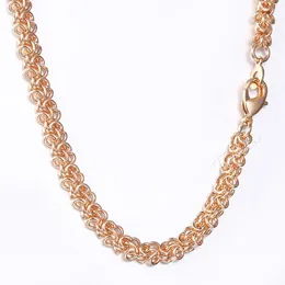 Chains Rose Gold Necklace For Women Men Swirl Link Chain Mens Womens Necklaces Fashion Woman Jewelry 2022 Drop 6mm HCN13Chains