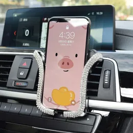 İç dekorasyonlar ayarlanabilir u şeklindeki hareketli değil çok fonksiyonlu snap-on otomobil tutucusu Crystal Rhinestone, Driveinterior