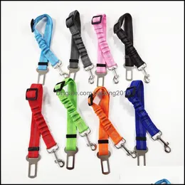 Pet Dog Safety Vehicle Car Seat Belt Elastic Reflective Seatbelt Harness Lead Leash Clip Levert Tt8K Drop Delivery 2021 Collars Leashes Su