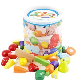 Owoce i warzywa grają w kuchenne jedzenie do udawania tnące zabawki z jedzeniem - edukacyjna gra z zabawkową deską do cięcia LJ201211