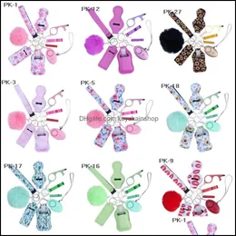 Nyckelringar Fashion Defense Nyckelringar Set Kreditkort Pler Pompom Akryl Debet Bank Grabber For Long Nail Keychainshop Dhq1I