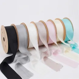 High Quality 38mm Silk Satin Ribbons 1MetersLot DIY Handmade Crafts Material Christmas Wedding Gift Wrapping Flower Decoration Y201020