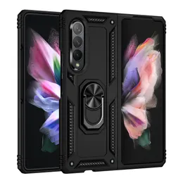 Armor Shockproof Cases Lens Protection Stand Ring Holder Back Cover For Samsung Galaxy Z Flip 3 Flip3 Flip4 5G Fold 4 Fold4 Fold3 Case