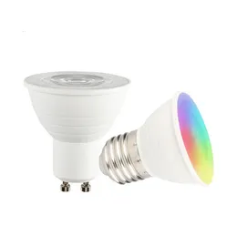 5W 110V 220V 85-265V E27 E14 GU10 MR16 RGB теплый белая светодиодная лампа 16 Цветная волшебная ночная лампа Dimmable Spotlight с дистанционным контроллером 24