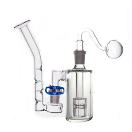 Szklany zlewki Bong Ash Catchers DIY 3 w 1 Dab Rig Catcher Bong z J-Hook Adapter Plastikowe klipsy Keck do palenia rur wody