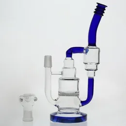 Glasbongs mit Downstem-Gelenk, Perkolator, zwei Funktionen, zum Rauchen von Wasserpfeifen, echte Bilder von Wasserpfeifen