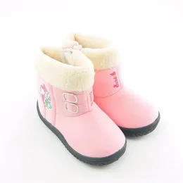 Koovan Baby Shoes Winter Warm Children Boots犬漫画綿の女の子スノーブーツ男の子の女の子のゴム靴23-27 LJ201202