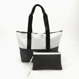 Borsa a tracolla impermeabile di marca di moda da donna con cuciture a contrasto di colore, borsa da viaggio per lo shopping di grande capacità CX220325