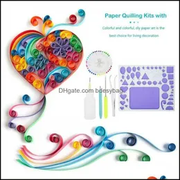 Outros artes e ofícios Presentes de artes Home Garden ll Diy Paper Quilling Tools Kit Modelo Mod Board Pin agulhas Tweezer Hamd Oterl