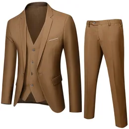 Men's suits business slim formal tops vest trousers three-piece suit business wear