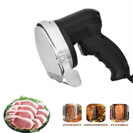 Electric Kebab Slicer Doner Knife Shawarma Cutter handheld Roast Meat cutting machine Gyro Knife 220-240V 110V Two blades275e