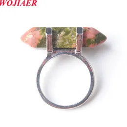 Sześciokątne pierścienie palców Naturalne biżuterię dla kobiet młode dziewczyny prezent kwarcowy Kamienna biżuteria hurtowa bz912