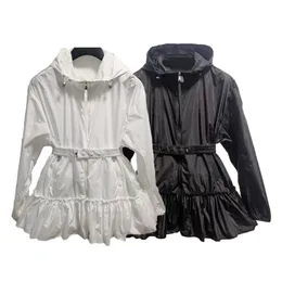 럭셔리 여성 트렌치 코트 디자이너 브랜드 코트 비싼 커플 코트 수 놓은 큰 로고 크기 0-2