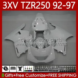 Fairings For YAMAHA TZR 250 TZR250 R RR TZR-250 Gloss white TZR250R 92 93 94 95 96 97 Body 117No.55 YPVS 3XV TZR250-R 1992 1993 1994 1995 1996 1997 TZR250RR 92-97 Bodywork