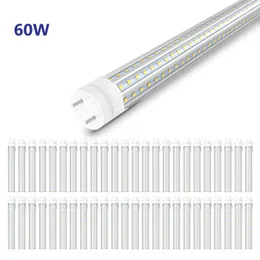 Jesled T8 LED -rör Ljus G13 D Formad 4ft 60W Cold White LEDS Tube Lights Transparent Cover Shop Garage Office Lighting