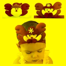 Acessórios para o cabelo 0-3y Baby Baby Headband Christmas para menina boneco de neve nascida no capacete Papai Noel