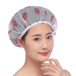 厚い防水ヒュームキャップの女性スパヘアサロン用品シャワーキャップバスルームアクセサリー在庫卸売