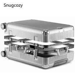 Snugcozy 알루미늄 프레임 하드 사이드 여행 여행 가방 휠 백 슈퍼 패션 새 스피너 트롤리 수하물 가방 J220708 J220708