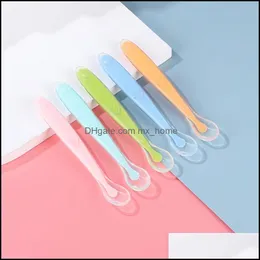 Andere Babyfütterung Neue weiche Sile-Löffel Candy Color Löffel Kinder Lebensmittel-Feed-Tools 20220226 H1 Drop Deliv Mxhome Dh7L2