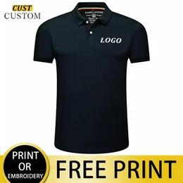 Koszule polo niestandardowe haft drukowania 100 poliestrowy oddychający męski pracownik mundurowy top dla mężczyzn 220712