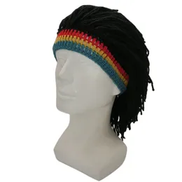 Rasta-Hut Mit Dreadlocks | Jamaikanische Perückenkappe In Rot-Grün-Schwarz-Gelb | Aus Polyesterwolle | Für Partys, Festivals & Halloween