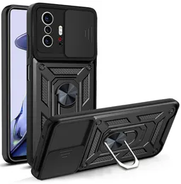 Przypadki dla Xiaomi MI 11T Pro Case MI11T Przesuwne okno Uchwyt Obiektywu Obiektyw Ochrony Ogórka Magnetyczna Armor Wstrząsfoodporna Osłona Fender TPU