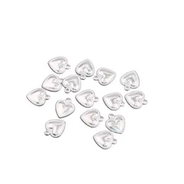 チャーム50pcs 10mm wholesell stainlesssteel mini heartling diy anklets earrings bracets funading coloress2 colorscharms