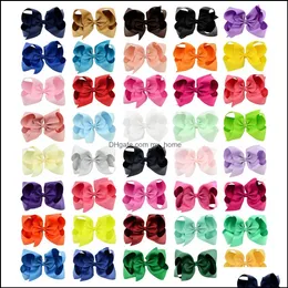 40 cores 6 polegadas moda bebê fita curva grampos de cabelo garotas grandes bowknot barrete crianças cabeleireiro boutique curvas crianças acessórios Drop