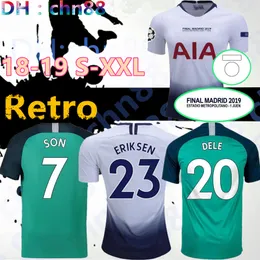 Retro klassiska fotbollströjor TRIPPIER ALDERWEIRELD VERTONGHEN LLORENTE KANE ERIKSEN SON SISSOKO ALLI LUCAS DIER Tottenham 18 19 final hemma 3:e fotbollströja