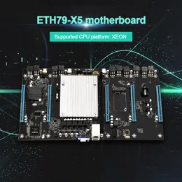Motherboards VKTECH ETH79-X5 Motherboard PCIE 16X Support 3060 DDR3 Graphics Cards 1066/1333/1600/1866MHz Memory For BTC Mining Miner