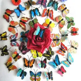 Konstgjord 3D Butterfly Kylskåpmagneter Klistermärke Kylskåpmagneter Heminredning