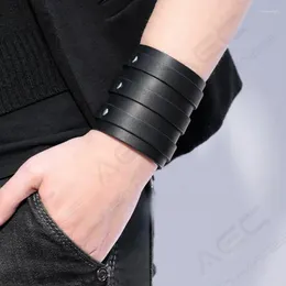 Charmarmband mode armband män handleds bondage pu läder sele med tre rader med smala band fetisch gay gotisk punk stil fest a j