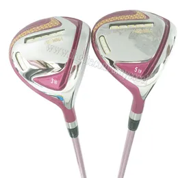 女性右利きのゴルフクラブ4Star Honma S-07 Golf Fairway Wood＃3＃5 lof lフレックスグラファイトシャフトとヘッドカバー