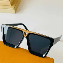 Popular Millionaire Noble Style Sunglasses Z1502E Simple Mens Womens Square Oversized Glasses Metal Logo LOGO Luxury Brand Top Quality Riding Driving