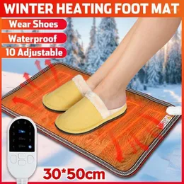 Halılar dişliler sıcaklık ayarlanabilir deri ısıtma ayak mat daha sıcak ped elektrikli pedler su geçirmez ayak halı 220vcarpets