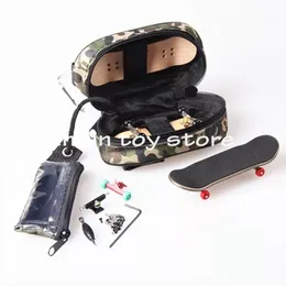 Erstaunliche professionelle Armee-Grün-Schwarz-Finger-Skateboard-Tasche Fingerboard-Taschen Erwachsene Fingerboard-Spielzeug-Box-Teile 220608