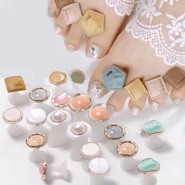 8 teile/sätze Silikon Zehentrenner Gänseblümchen Blume Charmante Perlen Design Fußteiler Form Salon Maniküre Pediküre Pflege Nail art Werkzeuge