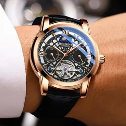 Наручительные часы классические турбильон Men Mechanical Watch for Skeleton Sapphire 2022 Водонепроницаемы