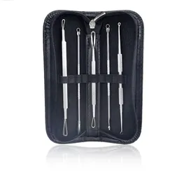 5Pcs Gesichtspflege Edelstahl Mitesser Whitehead Komedonen Akne Pickel Makel Nadel Extractor Remover Professionelle Werkzeug